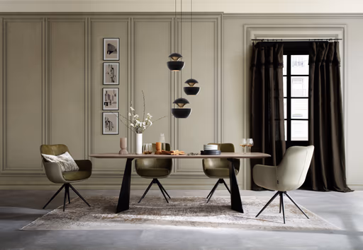 Armlehnstuhl Mis - Drehbar, Stoff, Weinrot, Gestell, Anthrazit