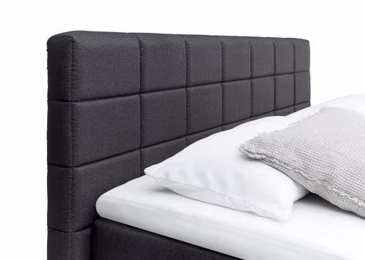Boxspringbett HAIKOS- Liegefläche ca. 180x200 cm, Stoff, Grau