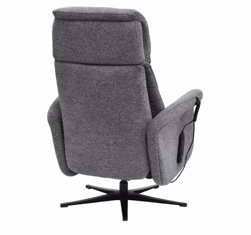 TV-Sessel MARLON - drehbar, Relaxfunktion, Kopfteilverstellung, Stoff, Graublau