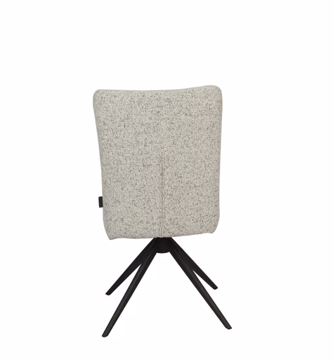 Stuhl MYLENE - drehbar, Stoff, Schwarz-Weiß