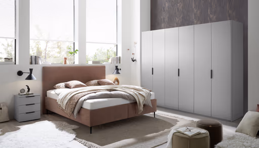 Drehtürenschrank EM Lascala 6-türig - B. ca. 300 cm, seidengrau