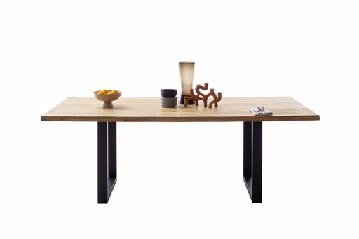 Esstisch - LB ca. 180x100 cm, Wildeiche massiv geölt, Baumkante