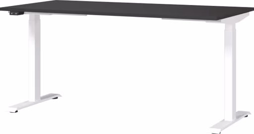 Schreibtisch GELI - höhenverstellbar, LB ca. 160x80 cm, Graphit, Weiß
