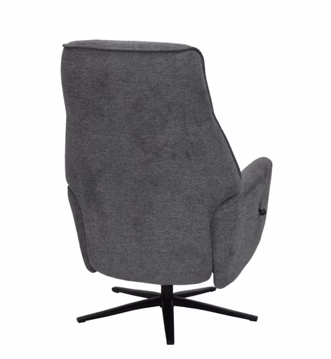 TV-Sessel MARCELAS - drehbar, Relaxfunktion, Kopfteilverstellung, Stoff, Grau