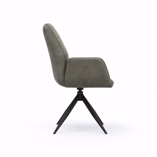 Armlehnstuhl Dalyan - drehbar, Stoff, Grau