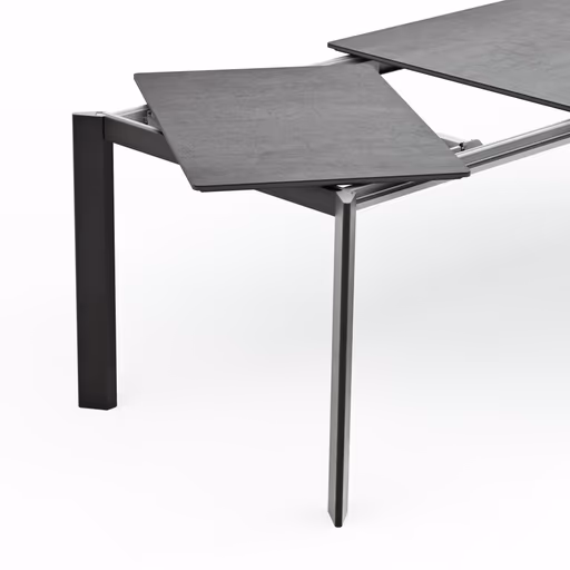 Esstisch Menosa - ausziehbar, LB ca. 160x90 cm, Keramik, Anthrazit