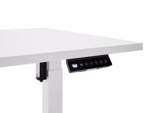 Schreibtisch - höhenverstellbar, LB ca. 160x77 cm, Weiß