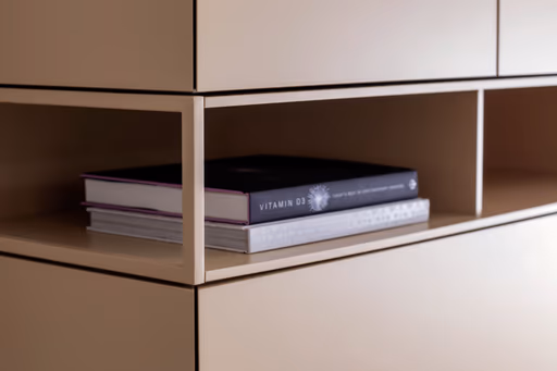 Highboard Catona - Lack, Puder