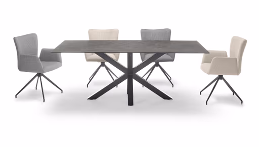 Esstisch ABBIGAIL - LB ca. 200x100 cm, Schwarz