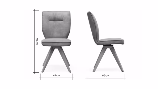 Stuhl Westmore - drehbar, Stoff, Silberfarben
