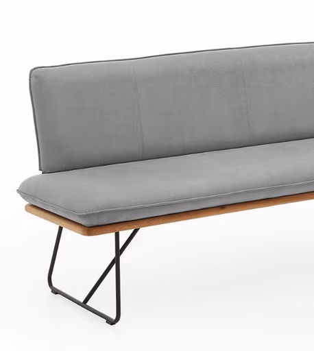 Eckbank - Stoff, Hellgrau