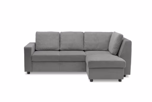 Ecksofa PRO FLEXX - 2-Sitzer, Ecke rechts, Stoff, Grau