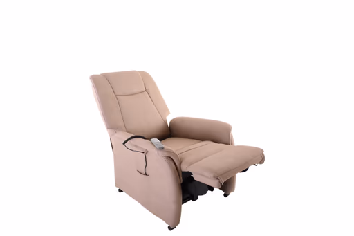 TV-Sessel MANDO - Aufstehhilfe, Relaxfunktion, Stoff, Grau-Beige