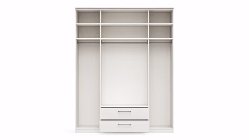 Drehtürenschrank Viana - B. ca. 180cm, Lack, Weiß