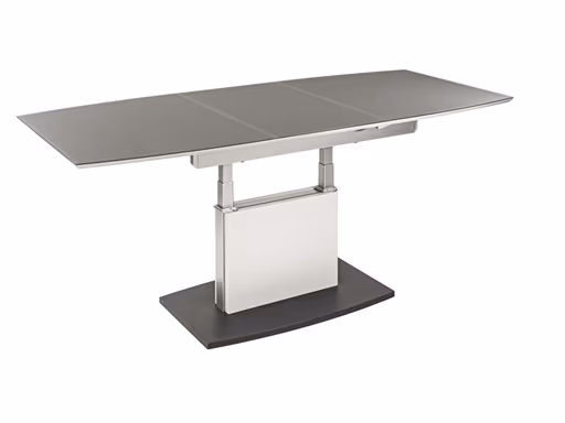 Couchtisch - höhenverstellbar/ausziehbar, LBH. ca. 115(155)x70x53-72 cm, Glas, Grau