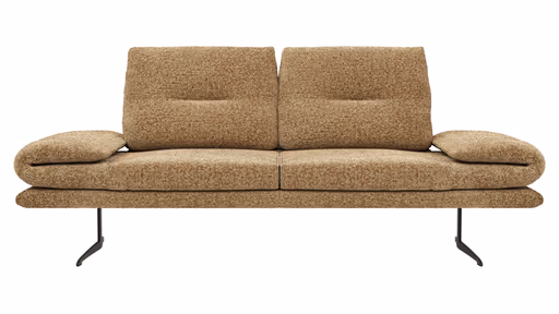 Sofa Lucero 2.0 - 2,5-Sitzer inkl. Rückenlehne verstellbar, Stoff, Cognac