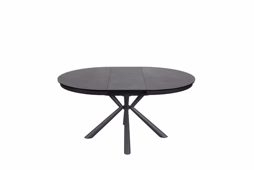 Esstisch MALEKO - ausziehbar, Ø/H ca. 120x76 cm, Glaskeramik, Dunkelgrau