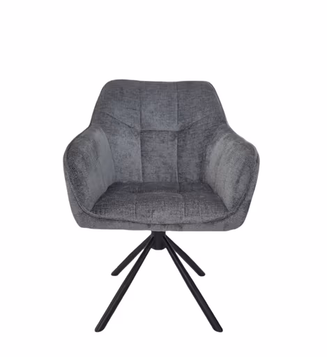 Armlehnstuhl MARLE - drehbar, Stoff, Anthrazit