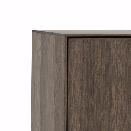 Vitrine Saratoga - rechts, Buche massiv, silbergrau geölt