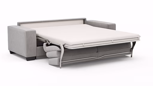 Sofa Nuoro - 3-Sitzer inkl. Schlaffunktion, Stoff, Grau