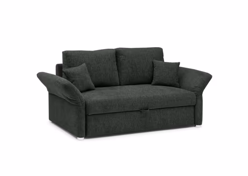 Sofa JORDEN - 2,5-Sitzer, inkl. Schlaffunktion, verstellbare Armlehnen, Stoff, Dunkelgrün