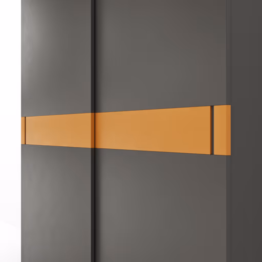 Schiebetürenschrank Loretto - B ca. 280 cm, Lack matt, Dunkelgrau