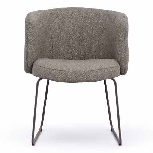 Armlehnstuhl Milana - Stoff, Grau