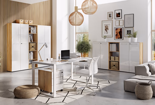 Schreibtisch GWEN - LB ca. 160x80cm, Weiß