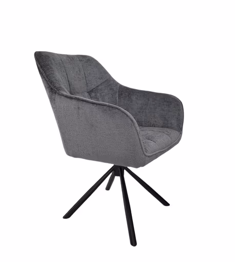 Armlehnstuhl MARLE - drehbar, Stoff, Anthrazit