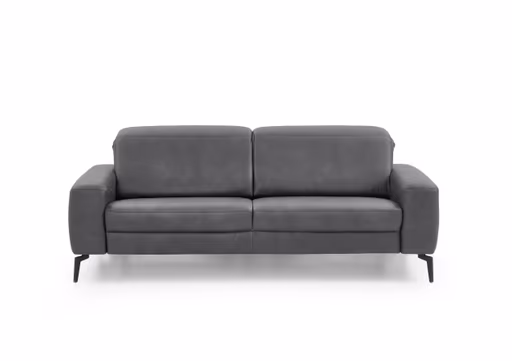 Sofa - 3-Sitzer, Kopfteil verstellbar, Stoff, Graphit