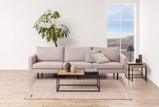 Couchtisch - LB ca. 100x50 cm, Wildeiche Nachbildung, Schwarz