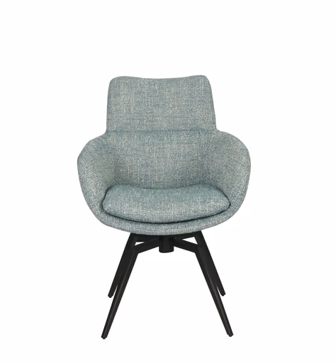 Armlehnstuhl MAXINE - drehbar, Stoff, Petrol