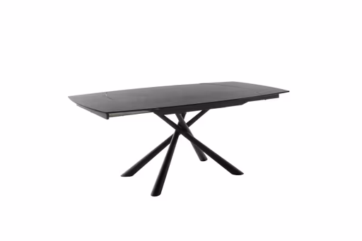 Esstisch - ausziehbar, LB ca. 130x100 cm, Keramik, Anthrazit