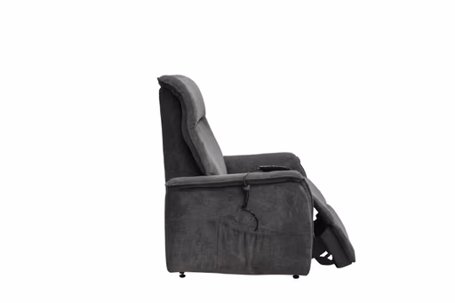 TV-Sessel MIKLAS - Aufstehhilfe, Relaxfunktion, Stoff, Grau