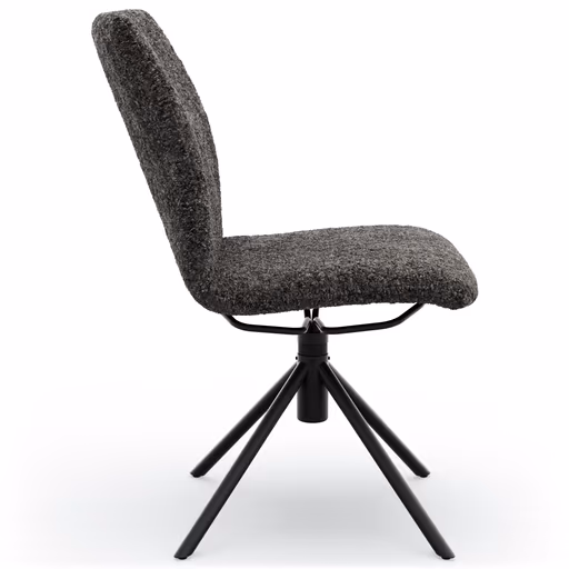 Stuhl Sedana - drehbar, Stoff, Dunkelgrau