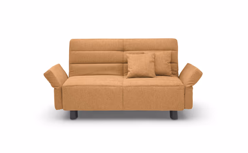 Funktionssofa EASY Optik D - 2-Sitzer, 140 cm inkl. Schlaffunktion, Stoff, Gelb