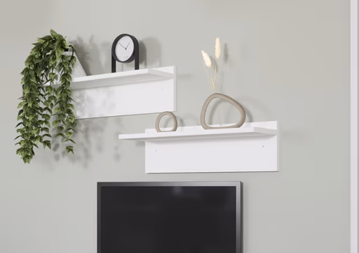 Wandregal RHONDA - Weiß