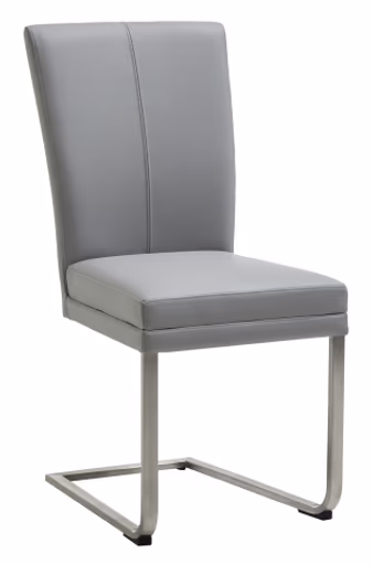 Schwingstuhl EM Zadar - Leder, Hellgrau