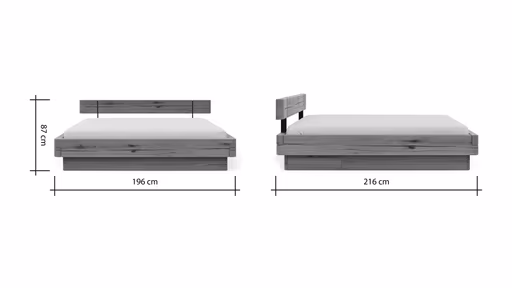 Bettgestell Baltimore - Liegefläche ca. 180x200 cm, Wildeiche massiv