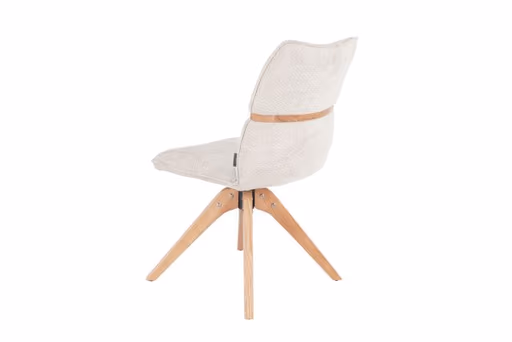 Stuhl MAROU - drehbar, Stoff, Beige