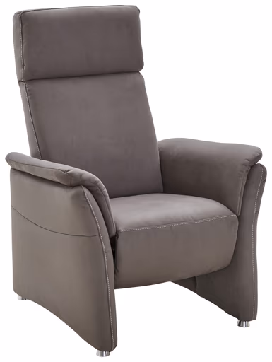 Relaxsessel Arima H - Kopf-/Fußteil/Rückenlehne verstellbar, Stoff, Dunkelbraun