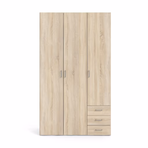 Drehtürenschrank- B ca. 116 cm, Eiche Dekor