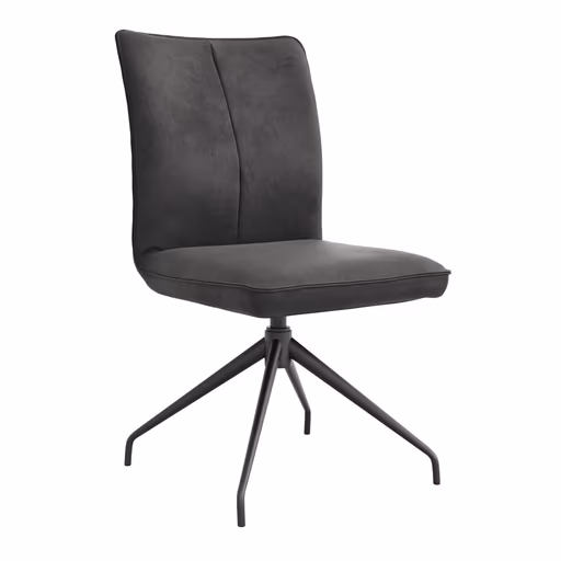 Stuhl Calyra - drehbar, Stoff, Anthrazit
