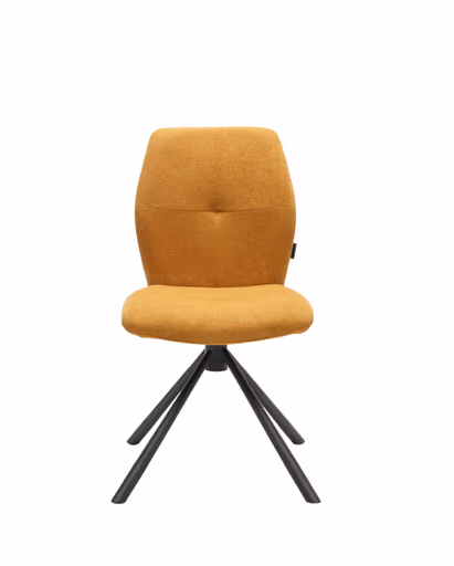 Stuhl MANOA - drehbar, Stoff, Senfgelb