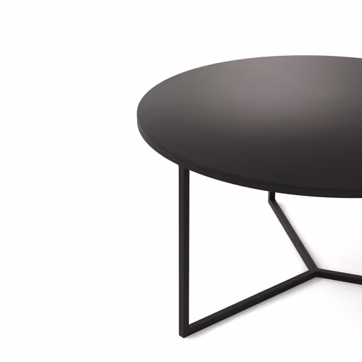 Couchtisch Joan 3 - LBH ca. 80x80x41,5 cm, Metall, Schwarz