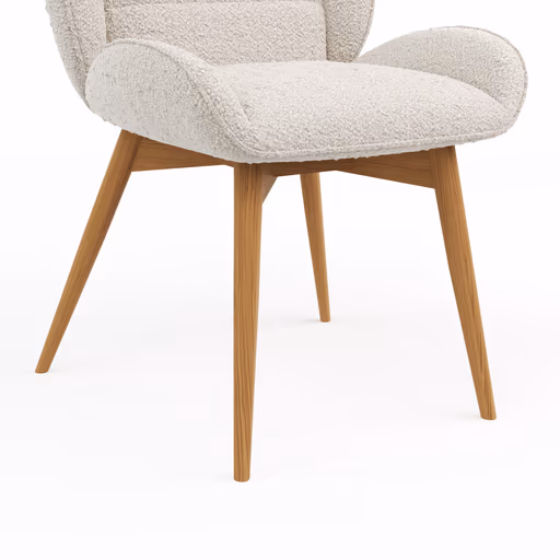 Stuhl Alara - Stoff, Weiß