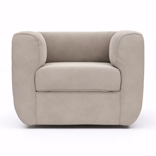 Sessel Stormy - drehbar, Stoff, Creme