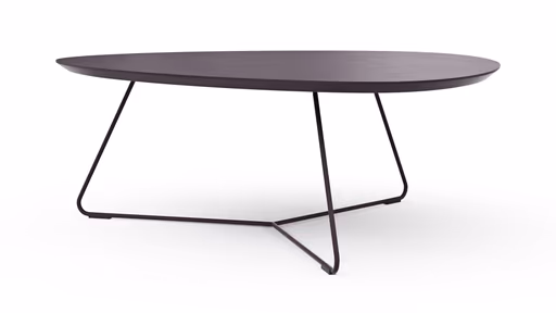 Couchtisch Fano - LBH ca. 87x78x33 cm, Fenix, Aubergine