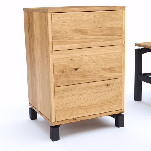 Garderobenkombination Williston - Korpus Wildeiche geölt / Front sandgestrahlt