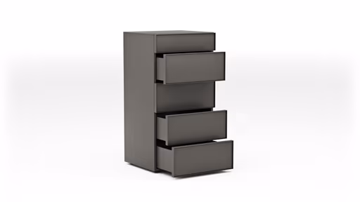 Kommode Loretto - BHT ca. 60x115x53 cm, Lack matt, Anthrazit